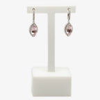 Morganite & Diamond Drop Earrings - Jordans Jewellers