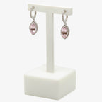 Morganite & Diamond Drop Earrings - Jordans Jewellers