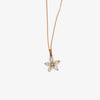 Jordans Jewellers 9ct rose gold opal and diamond flower pendant necklace - Alternate shot 1