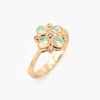 Opal & Diamond Flower Ring