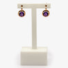 Jordans Jewellers 9ct rose gold amethyst earrings with latch backs