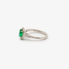 Jordans Jewellers 18ct white gold oval emerald and diamond cluster ring - Alternate shot 1