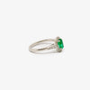 Jordans Jewellers 18ct white gold oval emerald and diamond cluster ring - Alternate shot 1 - Alternate shot 2