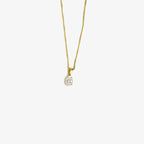 Jordans Jewellers 9ct yellow gold cubic zirconia pendant necklace - Alternate shot 1