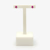 Jordans Jewellers 9ct white gold pink sapphire stud earrings