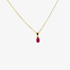 Oval Ruby Pendant Necklace - Jordans Jewellers