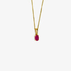 Oval Ruby Pendant Necklace - Jordans Jewellers