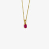 Jordans Jewellers 9ct yellow gold oval ruby pendant necklace