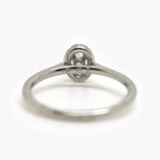 Platinum Oval Diamond Solitaire Halo Ring - Jordans Jewellers