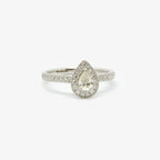 Pear Halo Diamond Ring - Jordans Jewellers