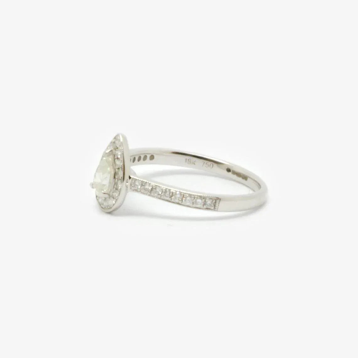 Pear Halo Diamond Ring - Jordans Jewellers