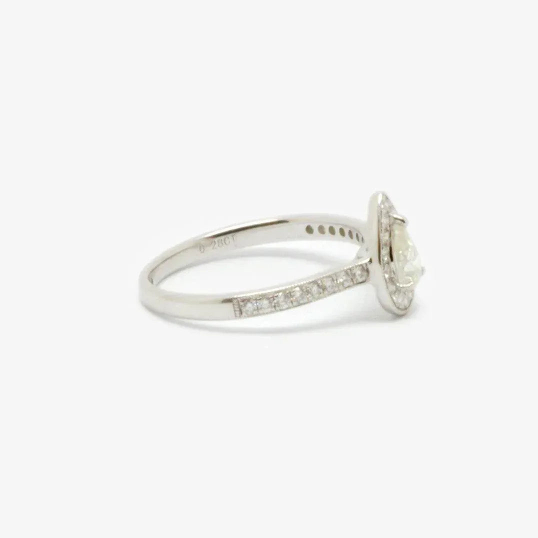Pear Halo Diamond Ring - Jordans Jewellers