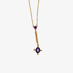 Antique Amethyst & Pearl Lavalier Pendant Necklace - Jordans Jewellers