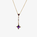 Antique Amethyst & Pearl Lavalier Pendant Necklace - Jordans Jewellers