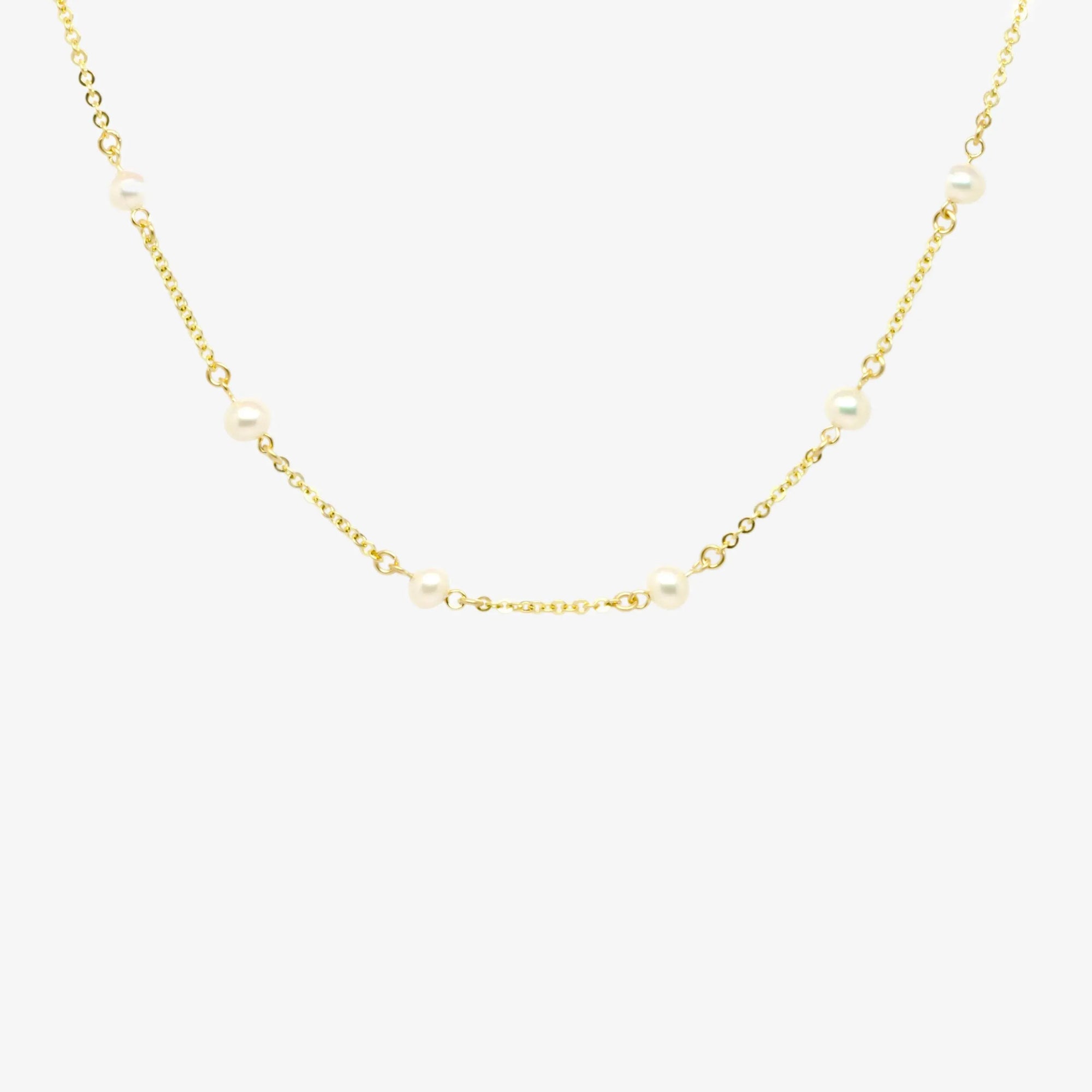 Cultured Pearl & Chain Necklace - Jordans Jewellers