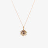 Jordans Jewellers Italian 9ct rose gold sapphire and pearl flower pendant necklace - Alternate shot 1