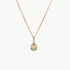 9 Carat Gold Pear Shaped Opal & Diamond Pendant - Jordans Jewellers