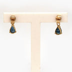 9 Carat Yellow Gold Pear Shaped Sapphire Drop Earrings - Jordans Jewellers