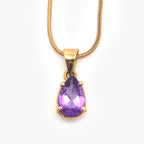 Pre-Owned Pear Shaped Amethyst Pendant - Jordans Jewellers