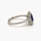 Pre-Owned Pear Shaped Sapphire Halo Ring - Jordans Jewellers
