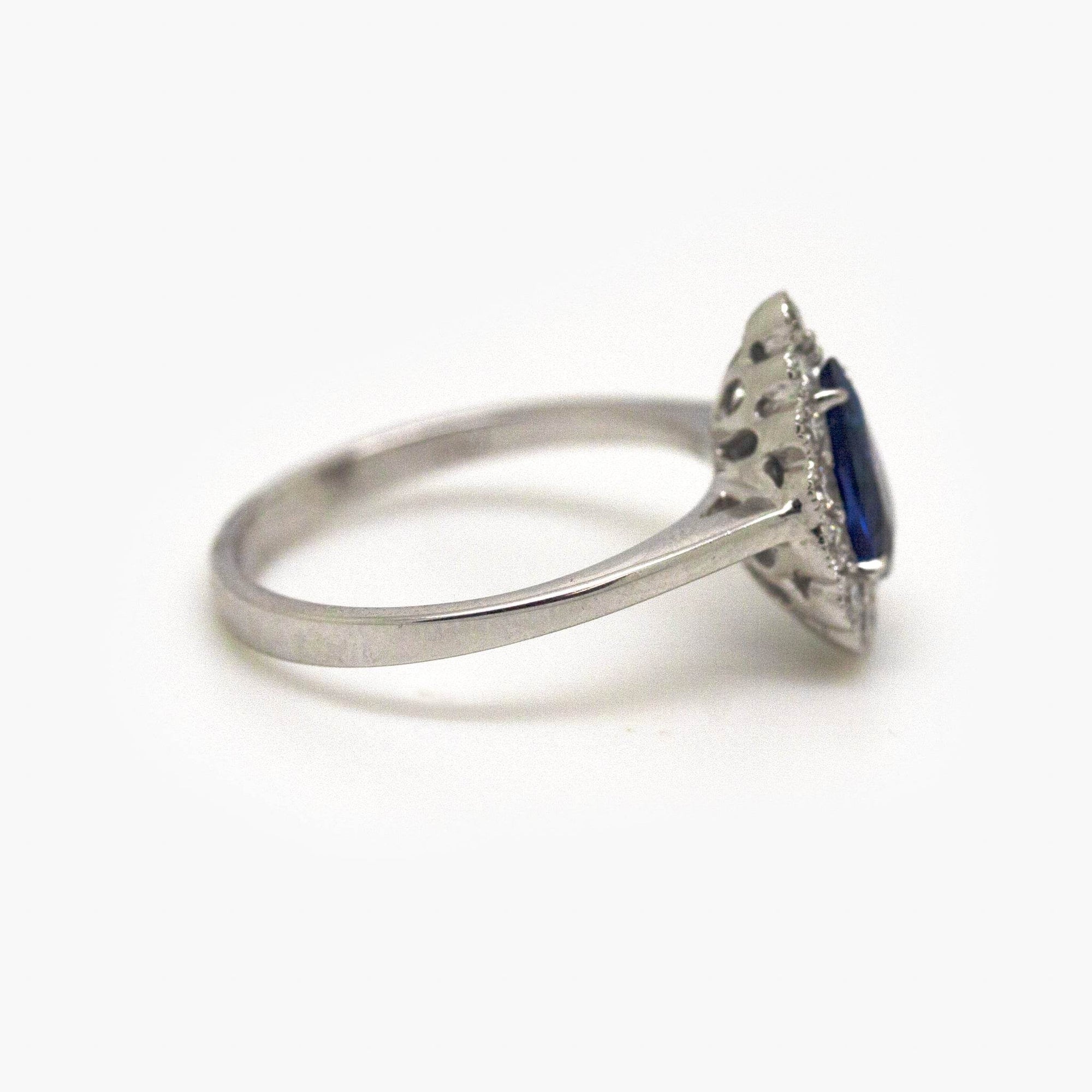 Pre-Owned Pear Shaped Sapphire Halo Ring - Jordans Jewellers