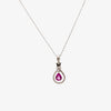 Jordans Jewellers 18ct white gold pink sapphire and diamond pendant necklace - Alternate shot 1 