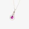 Jordans Jewellers 18ct white gold pink sapphire and diamond pendant necklace