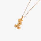 Rose Gold Plated Flower Pendant Necklace - Jordans Jewellers