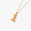 Jordans Jewellers silver rose gold plated flower pendant necklace