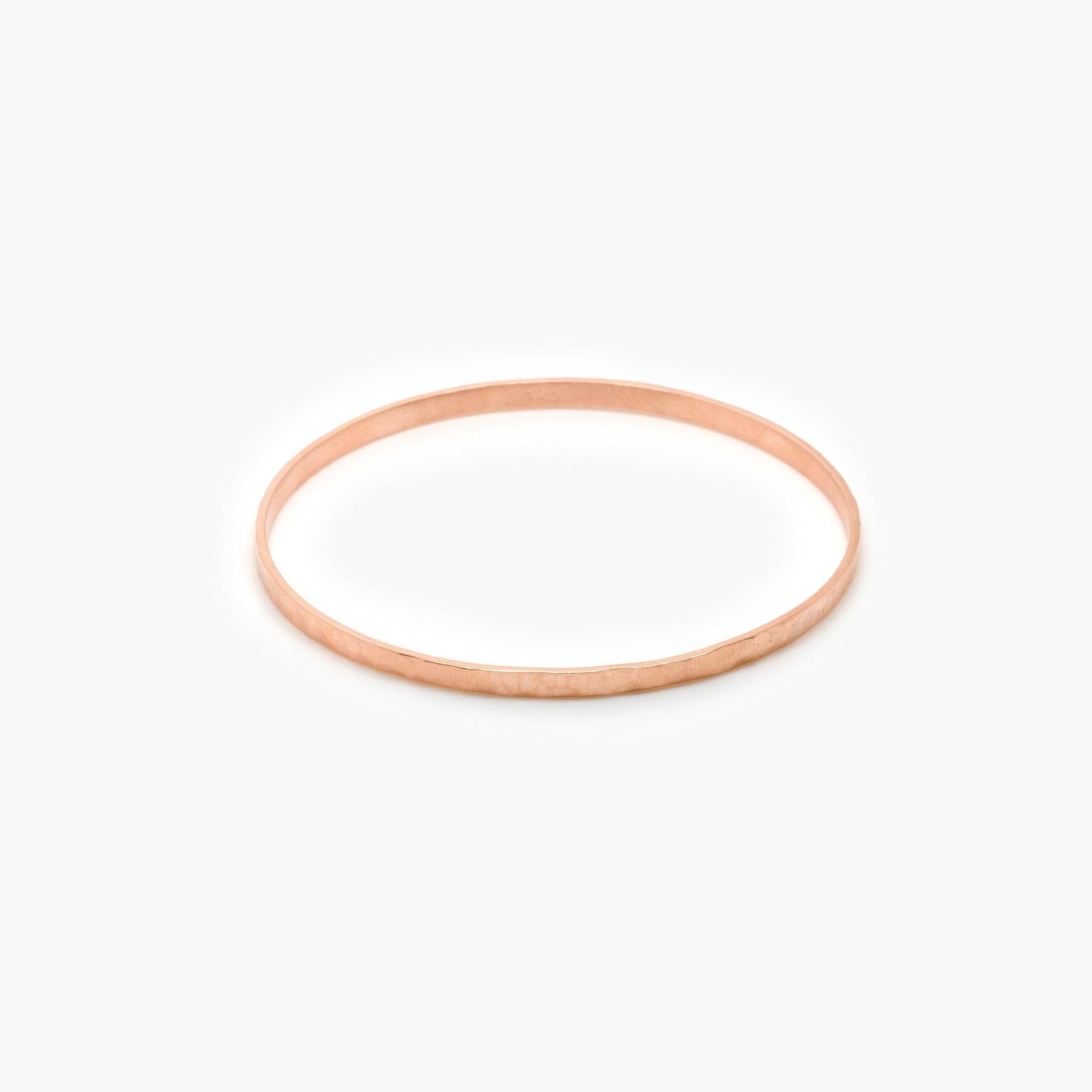 Rolled Gold Rose 0.3cm Bangle - Jordans Jewellers
