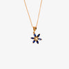 Jordans Jewellers 9ct rose gold sapphire and diamond petal pendant necklace - Alternate shot 1