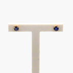 9 Carat Yellow Gold Round Sapphire Stud Earrings - Jordans Jewellers