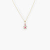 Jordans Jewellers 9ct gold, ruby & diamond pendant necklace