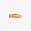 Jordans Jewellers 9ct yellow gold three stone ruby and diamond ring - Alternate shot 1