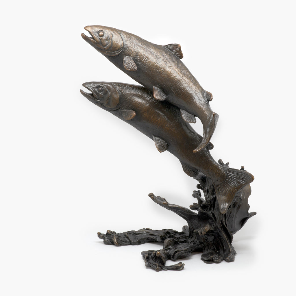 Richard Cooper bronze salmon pair - Jordans Jewellers