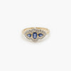 Jordans Jewellers 9ct yellow gold sapphire and diamond ring
