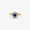 Jordans Jewellers 18ct gold diamond and sapphire cluster ring