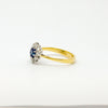 Jordans Jewellers 18ct gold diamond and sapphire cluster ring - Alternate shot 1