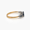 18 Carat Yellow Gold Sapphire & Diamond Fancy Ring