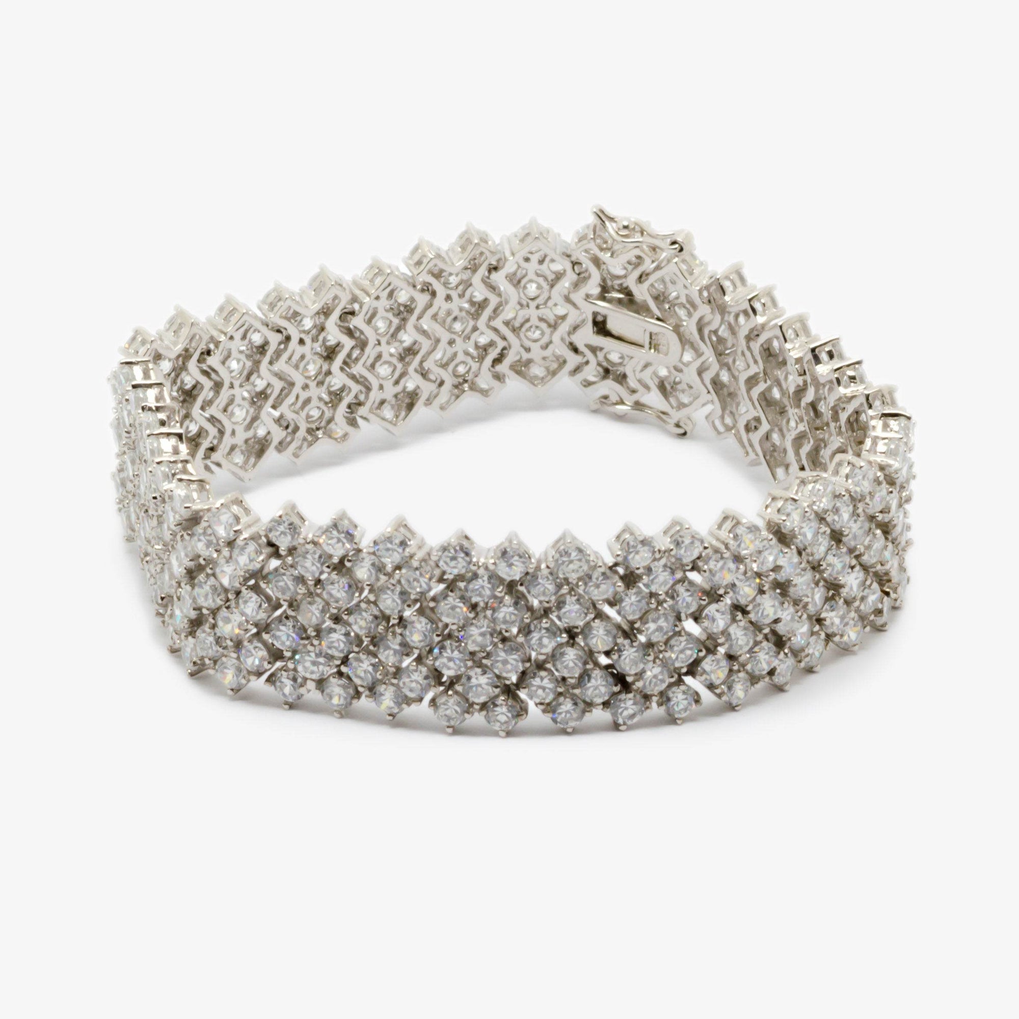 Seven Row Cubic Zirconia Bracelet - Jordans Jewellers