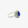 Jordans Jewellers silver double halo blue crystal oval ring - Alternate shot 1 - Alternate shot 2