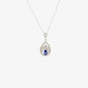 Jordans Jewellers silver blue and white cubic zirconia pendant necklace