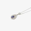 Jordans Jewellers silver blue and white cubic zirconia pendant necklace - Alternate shot 1
