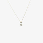 Silver Cubic Zirconia 0.6cm Pendant Necklace - Jordans Jewellers