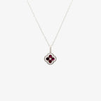 Four Stone Red Cubic Zirconia Pendant Necklace - Jordans Jewellers
