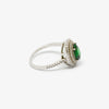 Jordans Jewellers silver double halo cubic zirconia green oval ring - Alternate shot 1 - Alternate shot 2
