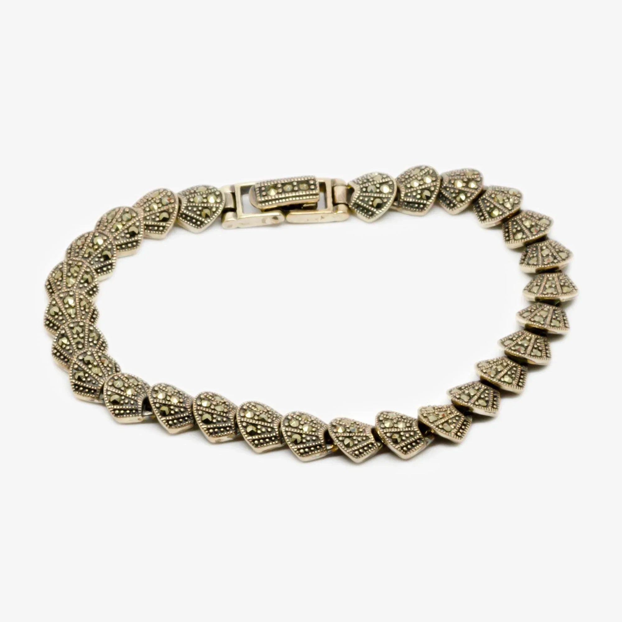 Art Deco Style Marcasite Fan Bracelet - Jordans Jewellers
