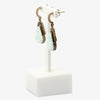 Jordans Jewellers silver marcasite opal drop earrings - Alternate shot 1