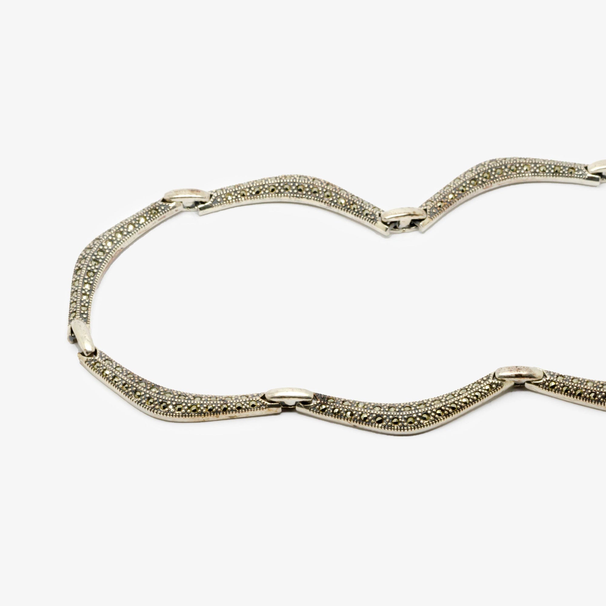 Marcasite Wavy Collarette Necklace - Jordans Jewellers