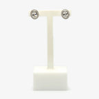 Silver Bezel Set Oval Cubic Zirconia Stud Earrings - Jordans Jewellers